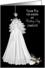 BRIDAL PARTY THANK YOU - WEDDING DRESS card