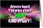 Get Well - Hip Surgery - Colorful Rays - (Guy) card