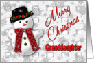 Snowman Christmas Card - Granddaughter card