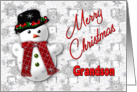 Snowman Christmas Card - Grandson card