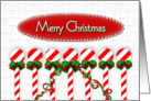 Candy Cane Christmas Card - Bows/Ribbons/Candy Canes card