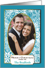 Christmas - Photo Insert - Blue Snowflakes card