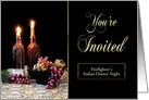 You’re Invited, RomanticTable Setting, Wax Dripping Candles, Grapess card