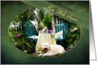 Get Well Soon - Cottage Garden - Tea For Two - Trellis - Pet/Dog card