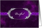 Renewing Wedding Vows Invitation - Faux Jewels - Oval Inset - Purple card