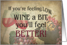 Encouragement - Wine - Humor card