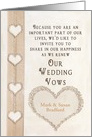 Wedding Vow Renewal Invitation - Jewel (Faux) Hearts card