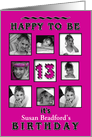 Birthday - 13th - Photo Inserts (8) Fuchsia/Black card