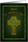 Happy St. Patrick’s Day - Green - Celtic Cross card