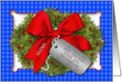 HAPPY HOLIDAYS - Patriotic - SOLDIER - Dog Tags/ card