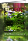 Sympathy - Lush Dreamy Garden - Green/Reflections card