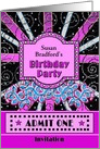 Birthday Party Invitation - Broadway Ticket - Personalize Name card