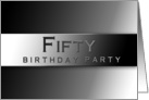 50th Birthday Party Invitation - Gradient card