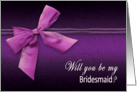 Bridal Party Invitation - BRIDESMAID - Purple/Design/Bow card