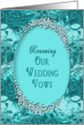 Blue Ice Renewing Wedding Vows - Faux Gems card