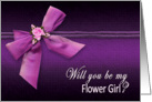 FLOWER GIRL - Bridal Request - Purple/Bow card