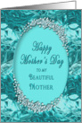 MOTHER’S DAY - MOTHER - Blue Ice Diamonds (Faux) Pretty Abstract Blues card