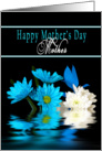 MOTHER’S DAY - Mother - Blue/White flowers on Black card