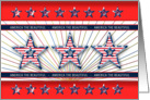 American Patriotic Stars and Stripes - Blank Card