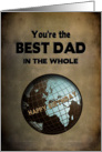 BIRTHDAY- BEST DAD - Blue/Brown World card