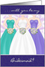 Bride’s Attendant Invitation -Bridesmaids - - Purple/Teal card