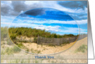 Scenic Beach with Oval Inset - Thank You card