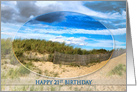 BIRTHDAY, 21ST, Scenic Beach with Oval Inset card
