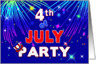 4th of July Party Invitation, Explosive Fire Works card