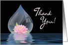 THANK YOU, LOTUS FLOWER IN DROPLET card