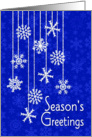 Business Christmas Card - Snowflakes - White/Blue card