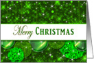 Christmas Green Decoration Greeting - card