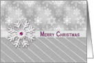 Christmas - Elegant Gray with Snowflakes card