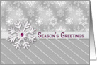 Season’s Greetings - Business - Elegant Gray with Snowflakes card