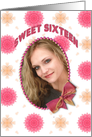 Sweet Sixteen Birthday Party Invitation - Retro - Photo Insert card