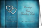 RENEWING WEDDING VOWS - Invitation - Two Hearts - Name Insert card