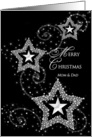 Merry Christmas - Mom & Dad - Sparkly Stars card