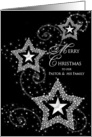 Merry Christmas - Pastor & Family- Sparkly Stars card