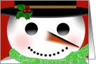 Christmas - Snowman - Close-up card