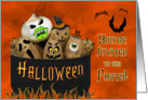 Halloween - Invitation - Potatoes/Onion in Costumes card