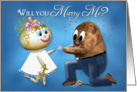 WILL YOU MARRY ME? Engagement - Potato Family Collection card