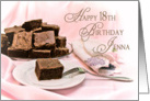 18th Birthday - chocolate brownies - Jenna card