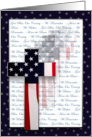 Patriotic Cross - God Bless Our Country card