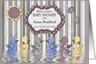 Baby Shower Invitation - Ducks in Water - Personalize Name card