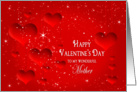 Valentine’s Day - Mother - Red Hearts and Stars card