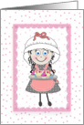 Cupcakes Note Card - Little Baker Melody serving Cupcakes on Tray card