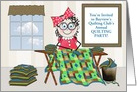 Quilting Party Invitation, Melody Making Quilt , Custom Insert Text card