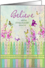 Christian, Believe,Garden, All things are possible, Blank/Vintage card