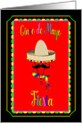 Cinco de Mayo Fiesta Invitation - Sombrero - Vivid Colors card