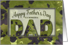 Father’s Day, Dad, Green Camo, Text Dad Cut-out (faux) card