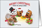 Christmas, From the Gang,Humor, Eggs, Decorations card